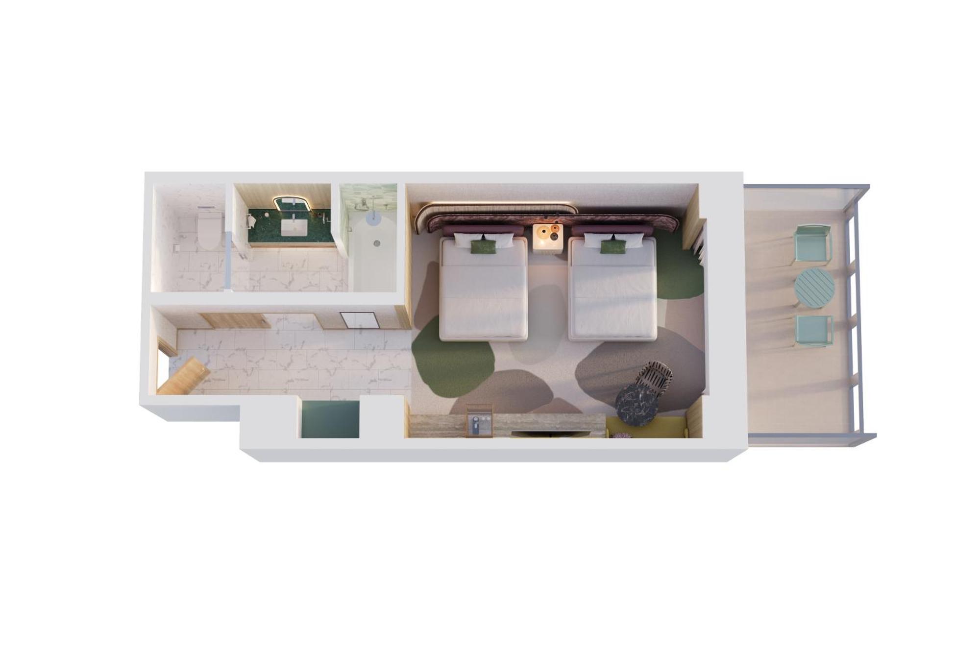 Pier Sixty-Six Otel Fort Lauderdale Dış mekan fotoğraf Floorplan of a typical room