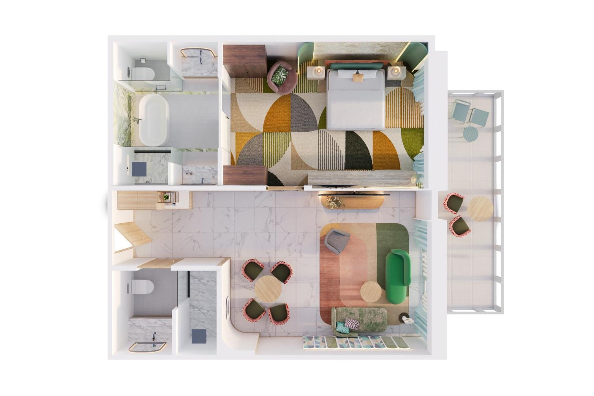 Pier Sixty-Six Otel Fort Lauderdale Dış mekan fotoğraf 3D floor plan